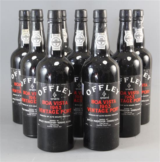 Nine bottles of Offley Boa Vista 1963 Vintage Port